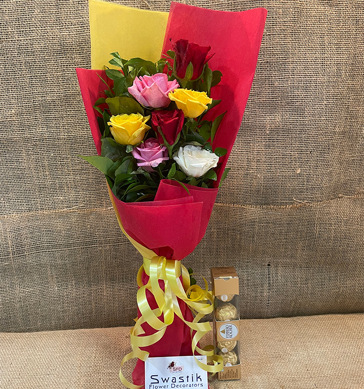 7 Mix Roses with Ferrero