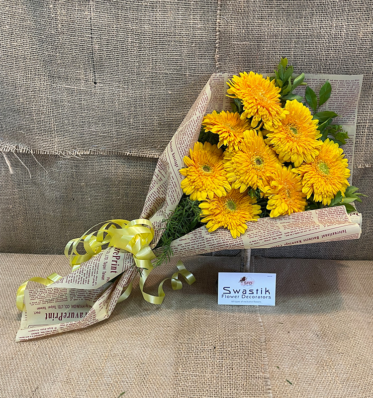 Cheerfullness Yellow Zerbera Bouquet