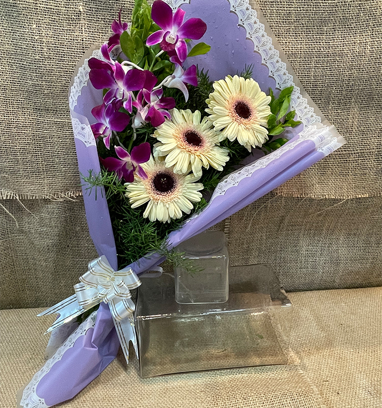 Purple Orchids with Zerbera