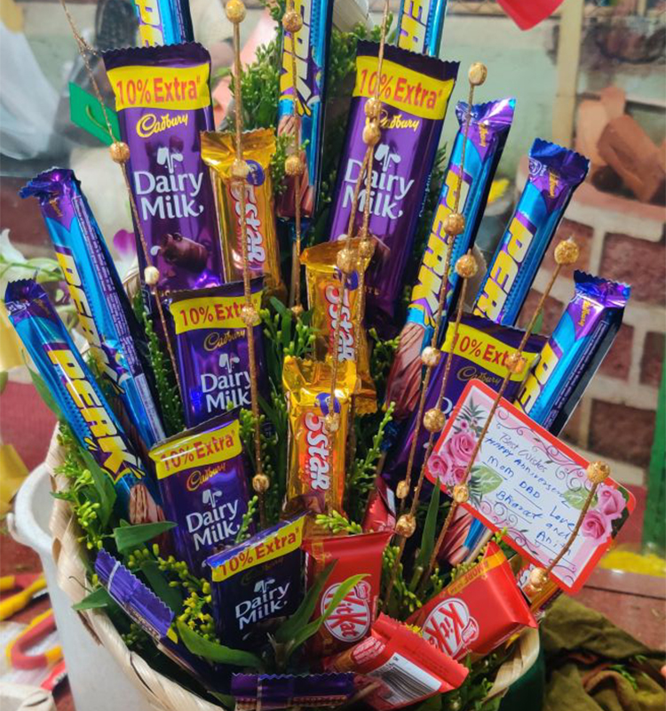 Chocolates Basket Bouquet